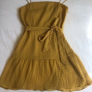 Yellow ruffled superdown dress